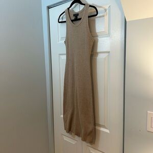 Rachel Zoe Ribbed Sleeveless Bodycon Midi Dress Taupe Size M